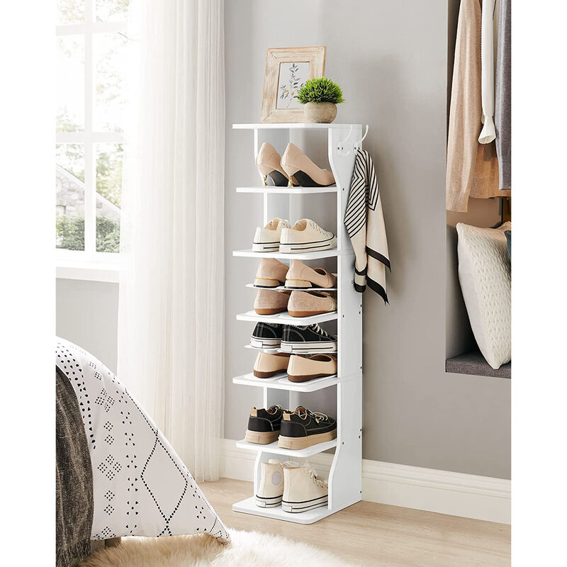 Wood Shoe Rack - 6-Tier Slim Shoe Storage Rack for Stylish Organization