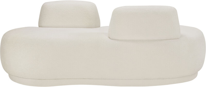 Meridian Furniture Argyle Cream Teddy Fabric Chaise/Loveseat
