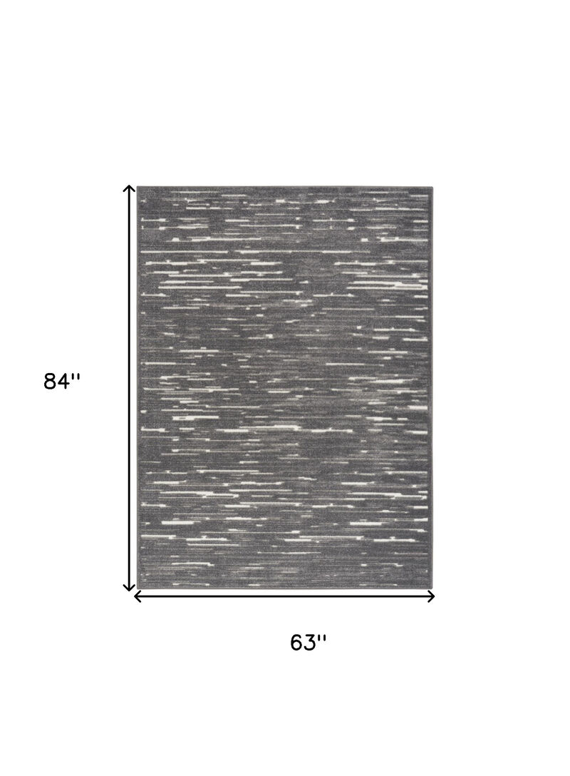HomeRoots 9' X 12' Gray Geometric Area Rug image number 2