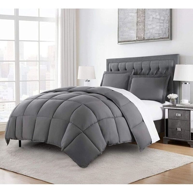 Hivvago Reversible Microfiber Down Alternative Comforter Set
