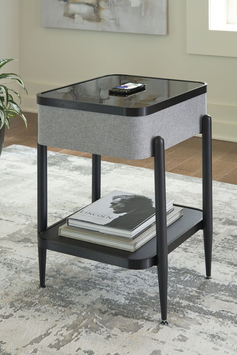 Jorvalee Built-In Speaker Accent Table with Wireless and USB Charging image number 1