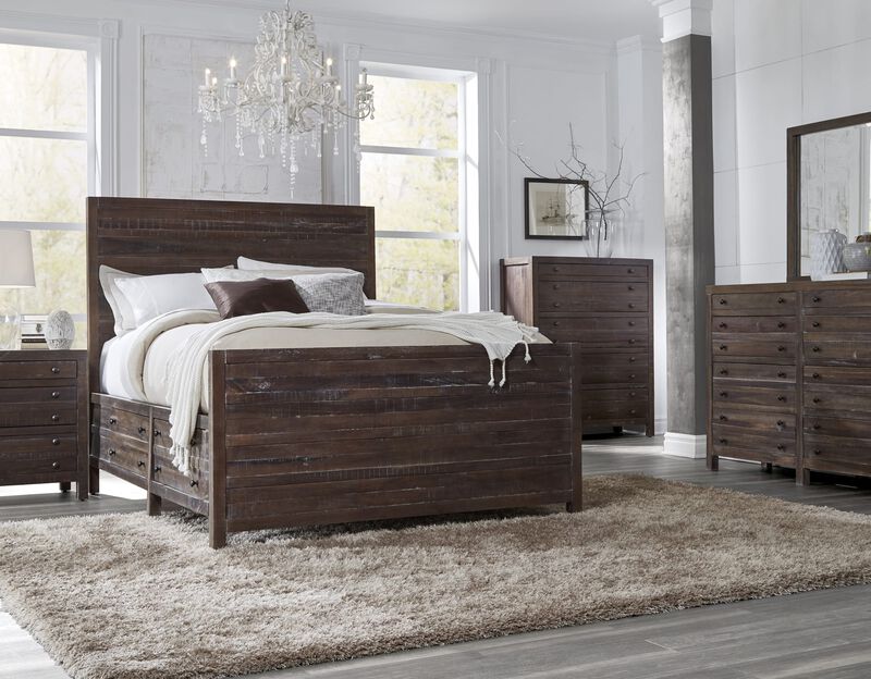 Townsend Five Drawer Solid Wood Chest in Java