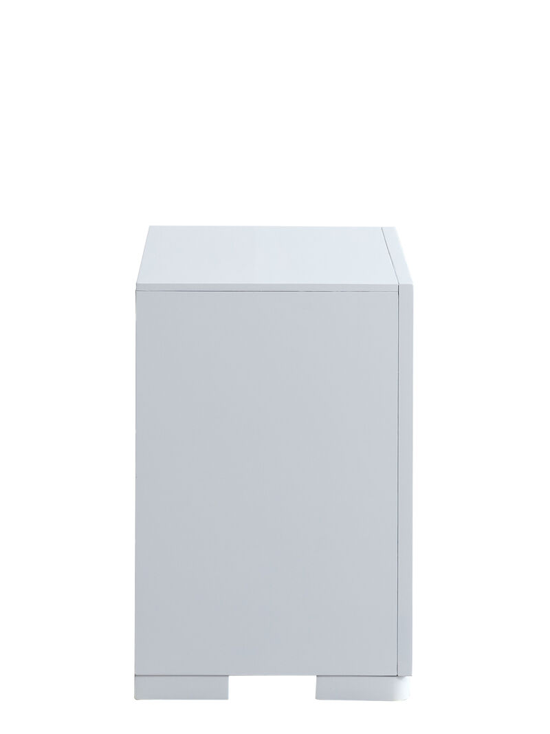 Milan White 2-Drawer 28 in. W Nightstand image number 3
