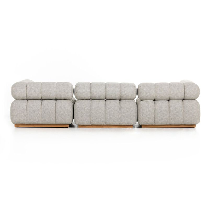 Roma Outdoor 3-Piece Sectional with Ottoman