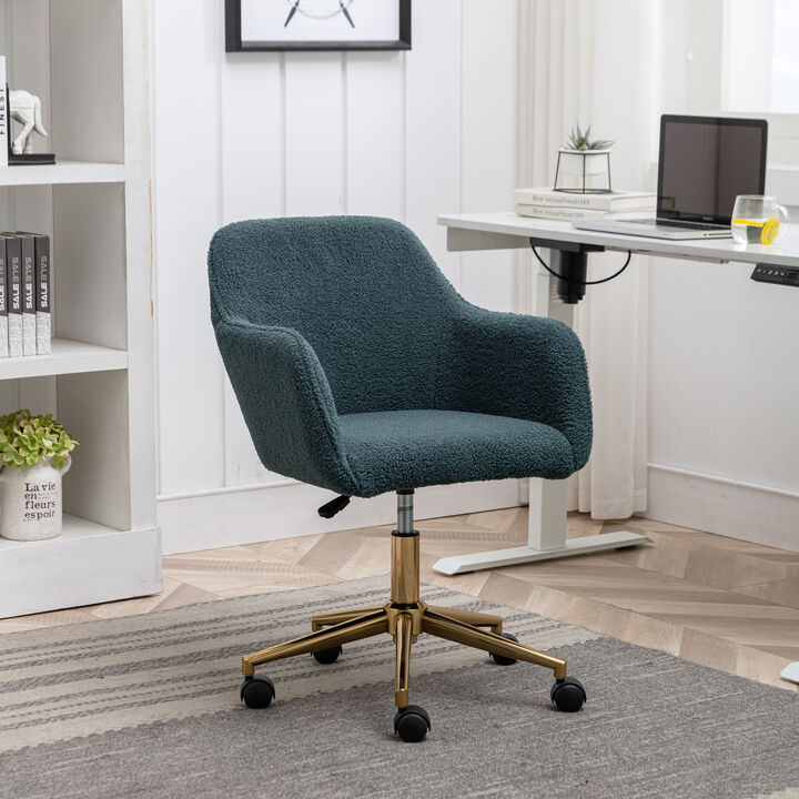 Streamdale Modern Adjustable Office Chair with Teddy Fabric