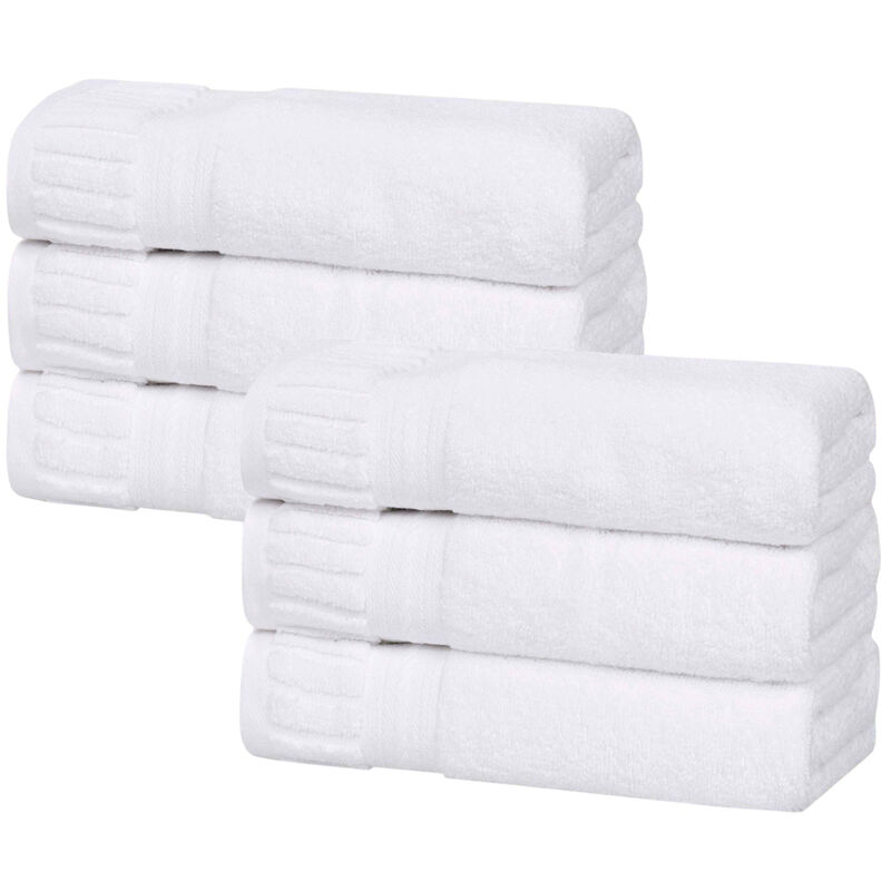 Soft Zero Twist Cotton Hand Towels 6 Pack Highly Absorbent Towels image number 0
