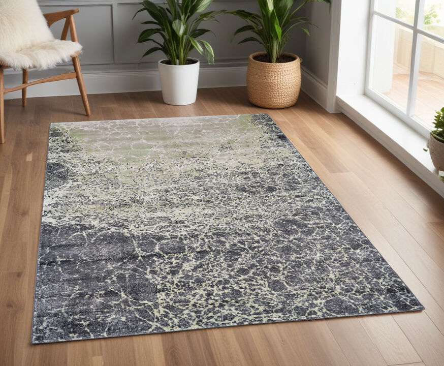 HomeRoots Abstract Power Loom Area Rug