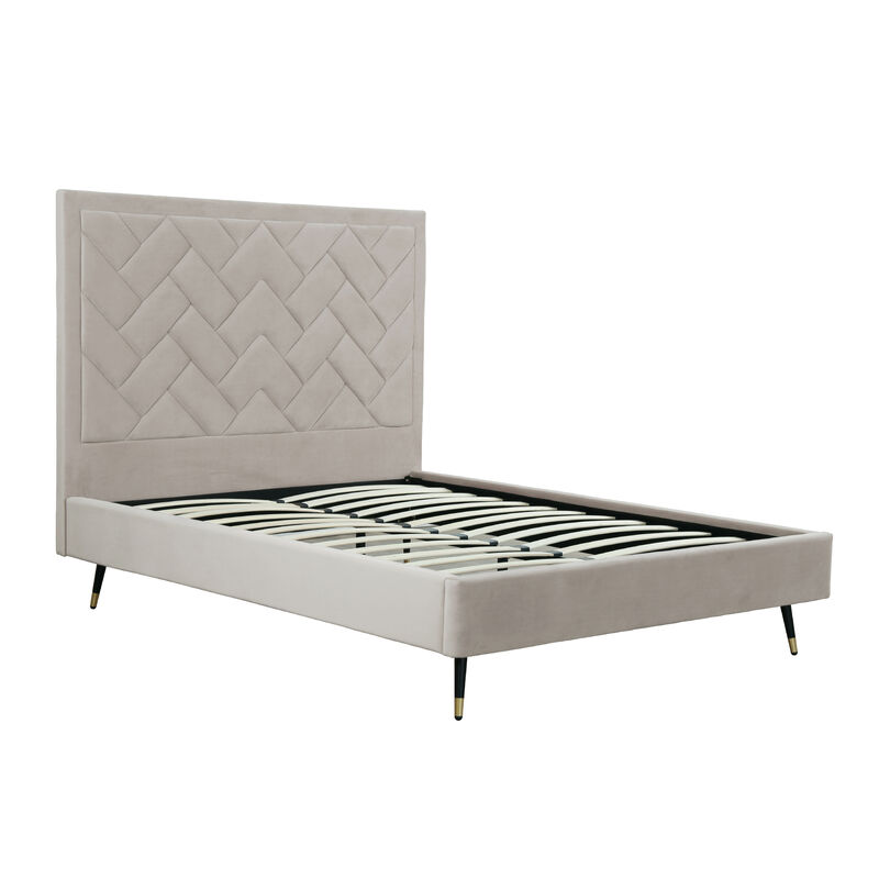 Crosby Beige Queen Bed