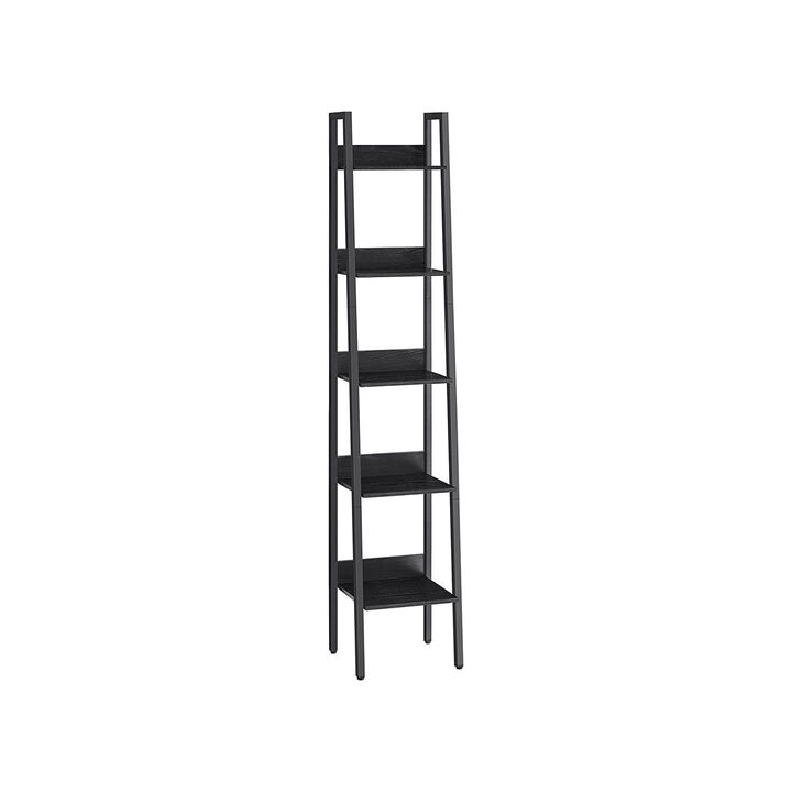 Narrow 5-Tier Ladder Shelf Freestanding Storage for Stylish Spaces