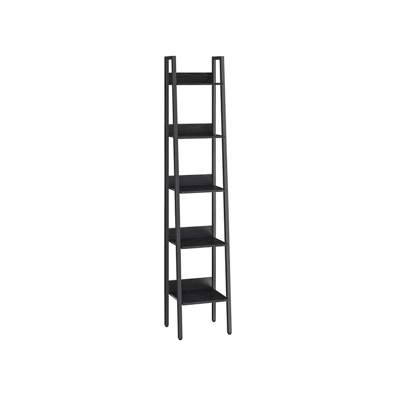 Narrow 5-Tier Ladder Shelf Freestanding Storage for Stylish Spaces