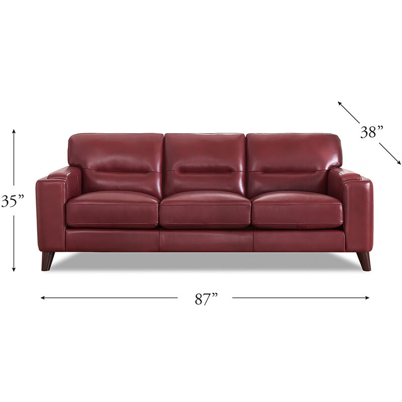 Elm Top Grain Leather Sofa image number 3