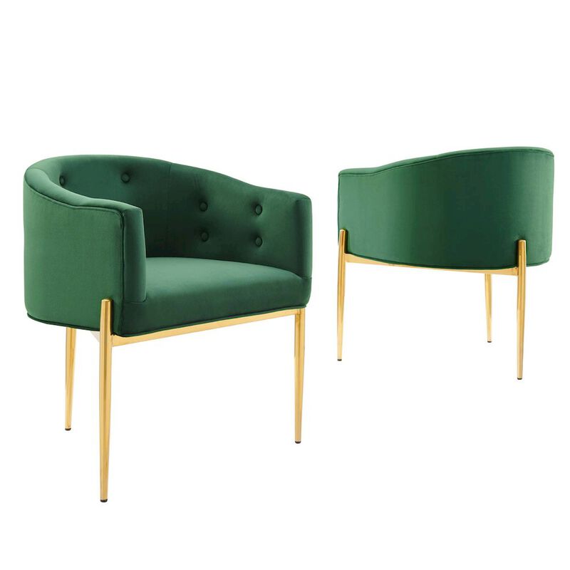 Savour Tufted Performance Velvet Accent Chairs Set of 2 image number 0