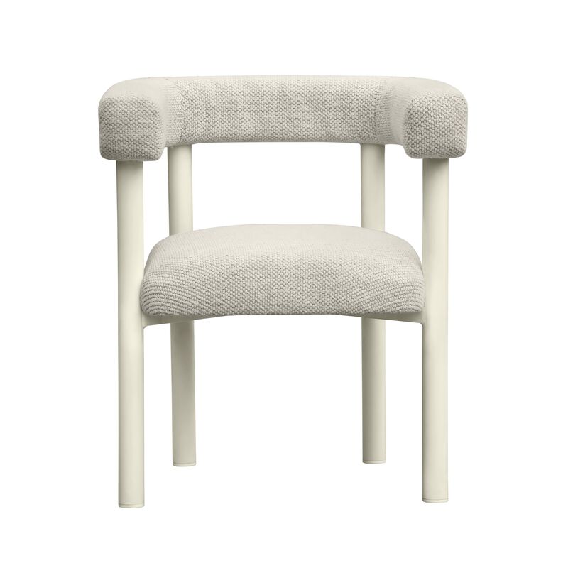 Jackie Cream Outdoor Textured Dining Chair image number 5