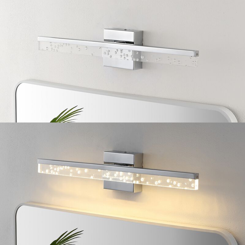 Mario Modern Contemporary Iron/Seeded Acrylic Integrated LED Vanity Light