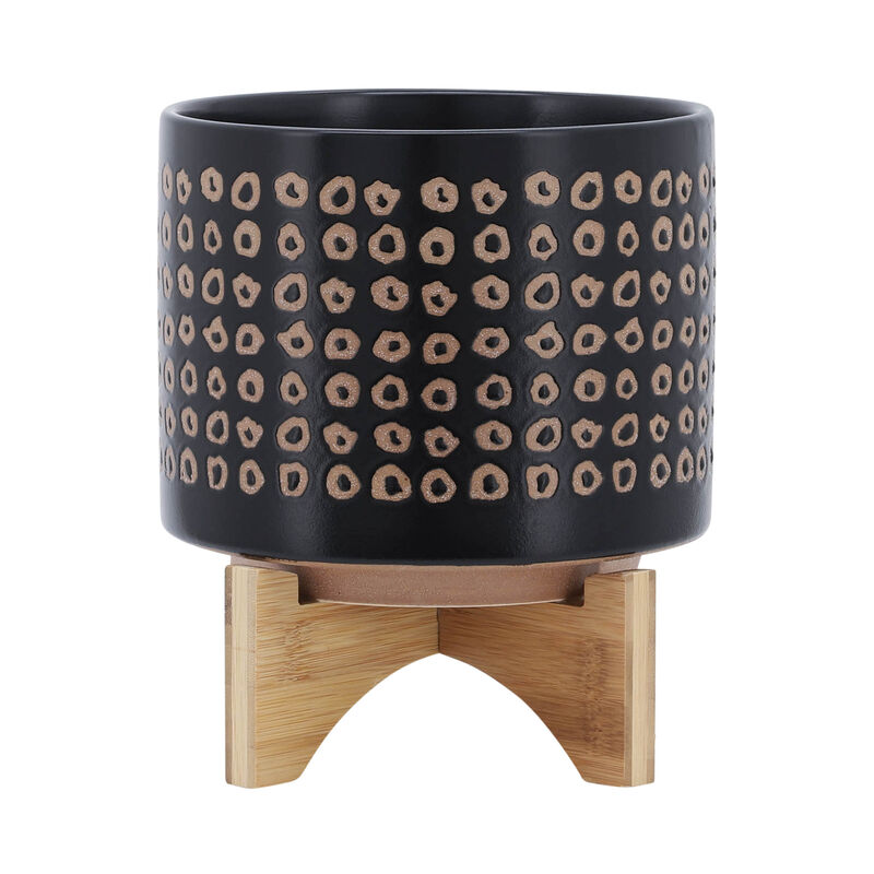 Cer 8" Planter On Stand