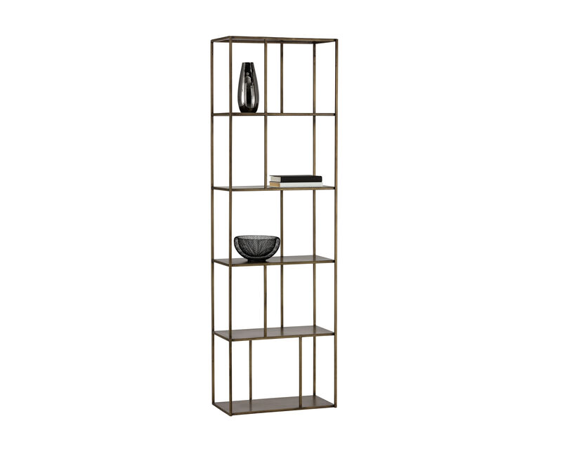 Jareth Small Antique Brass Bookcase image number 4