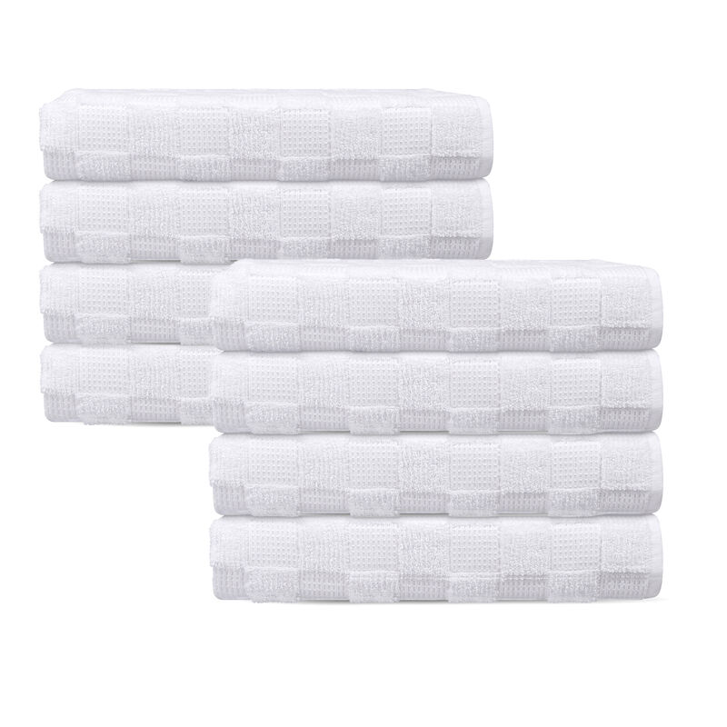 Waffle Terry 8 pcs Turkish Hand Towels Set