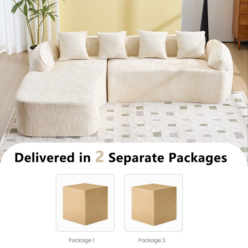 TATEUS L-shaped high-elastic sponge compressed sofa