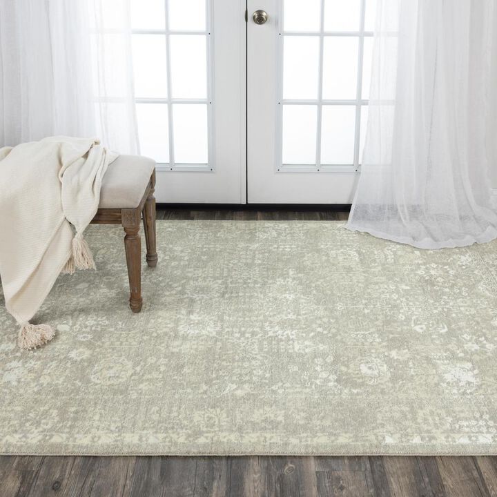 Hybrid Cut Pile Wool/ Tencel Rug, 8' x 10'