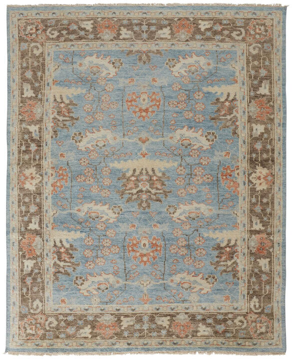 HomeRoots Wool Oriental Hand Knotted Area Rug