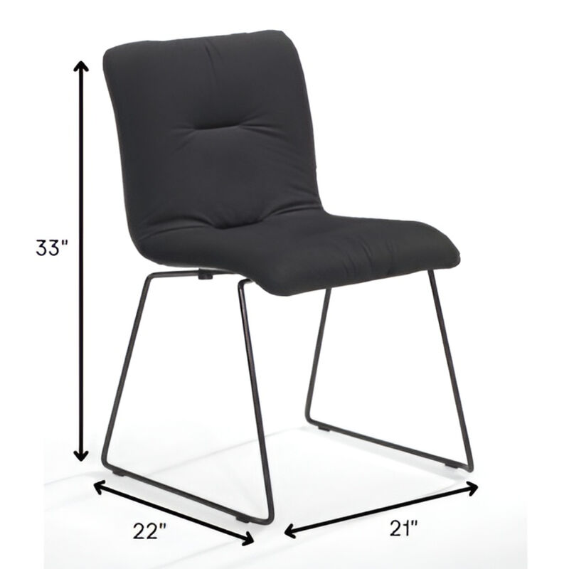 Velvet Upholstered Dining Chairs – Set of Two Elegant Seats