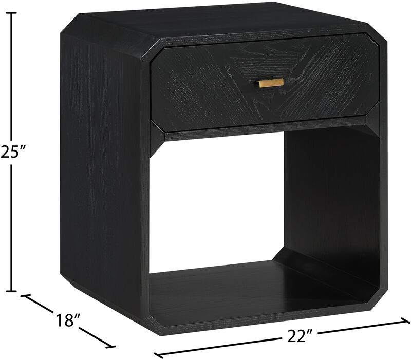 Meridian Furniture Parker Black Ash Veneer Night stand image number 8