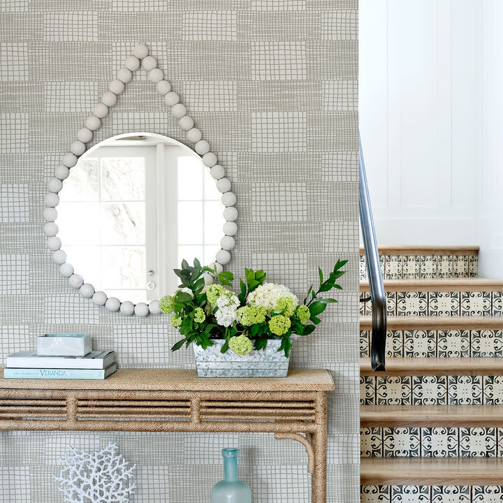Maxwell Grey Geometric Wallpaper