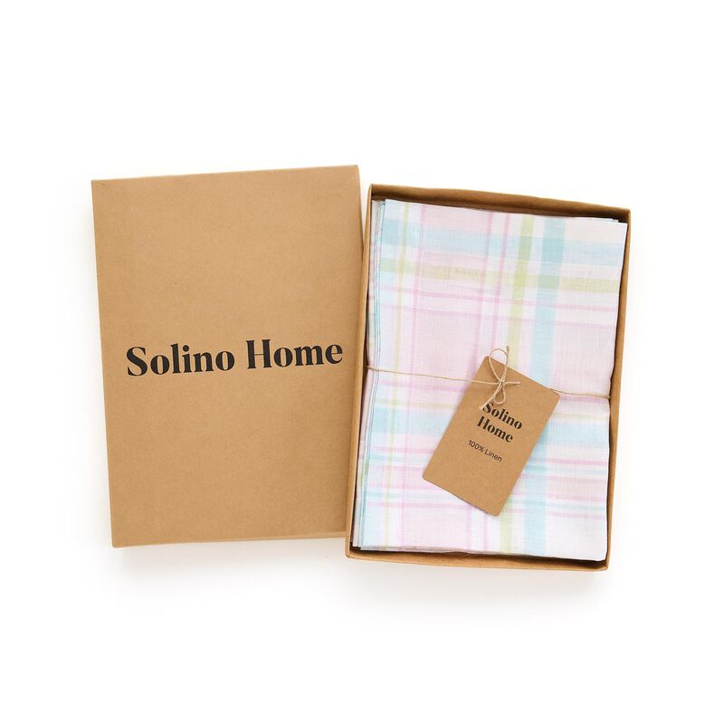 Linen Table Runner - Palm Beach Plaid image number 3