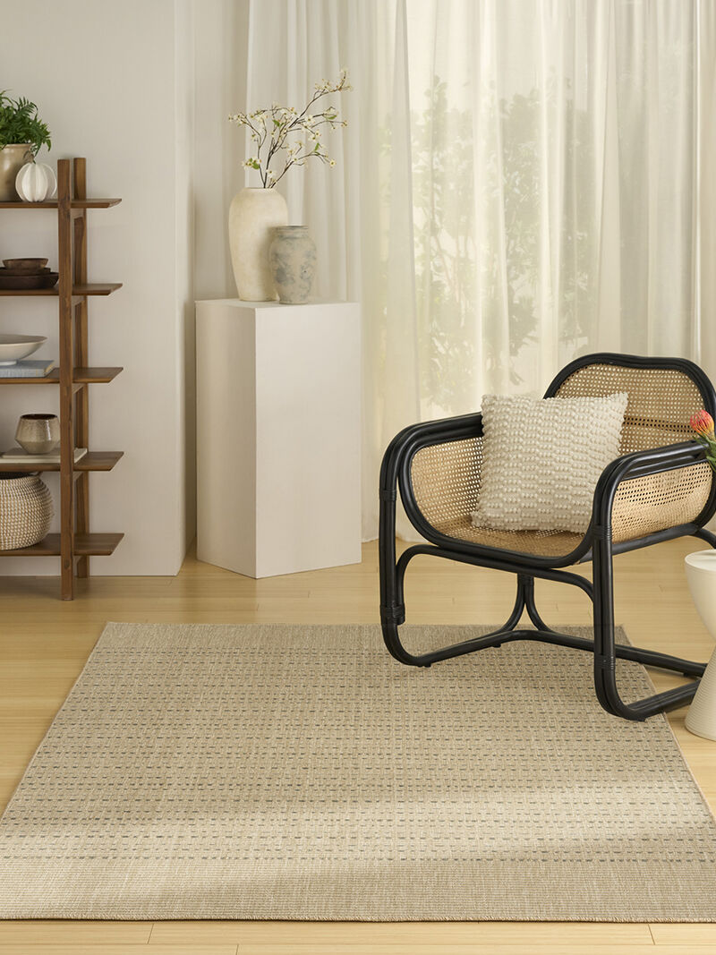 Tulum TLM01 Taupe 5'3" x 7' Rug