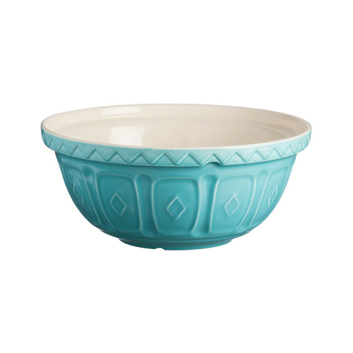 Mason Cash Color Mix Turquoise Size 12 Mixing Bowl, 4.25 Quart