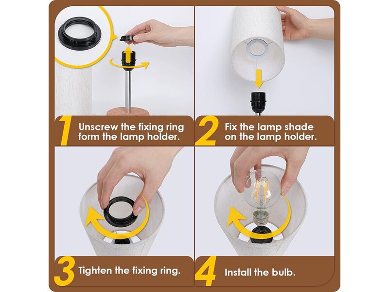 Bedside Table Lamp with USB Port - Touch Control image number 4