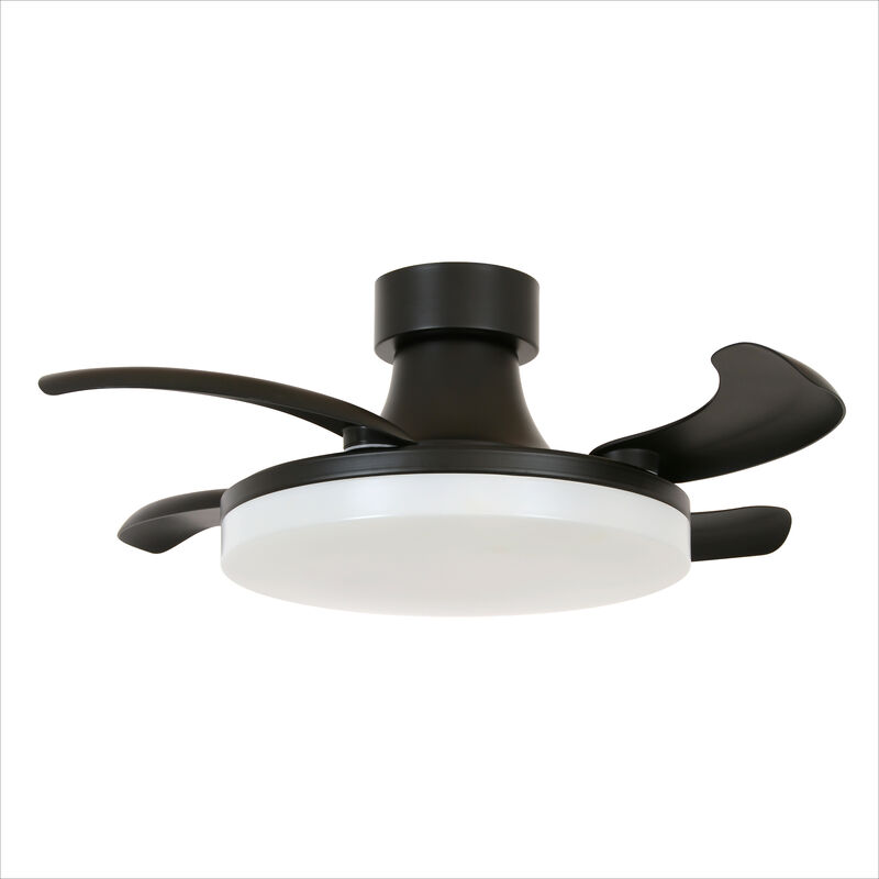 Fanaway Orbit 36" Indoor/Outdoor Retractable Blade Ceiling Fan with Light and Remote, Modern Fandelier Ceiling Fan, Patented Design Technology, Stronger Thicker Blades, Damp Rated image number 0