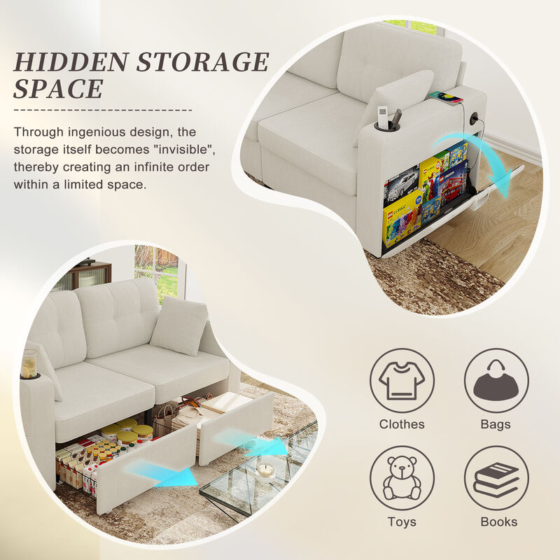 Kistub with Storage Sectional Sofa image number 5