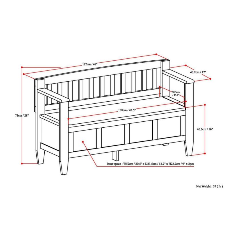 Merhup Entryway Storage Bench image number 7