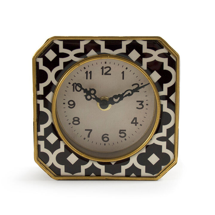 Black and White Pattern Clock