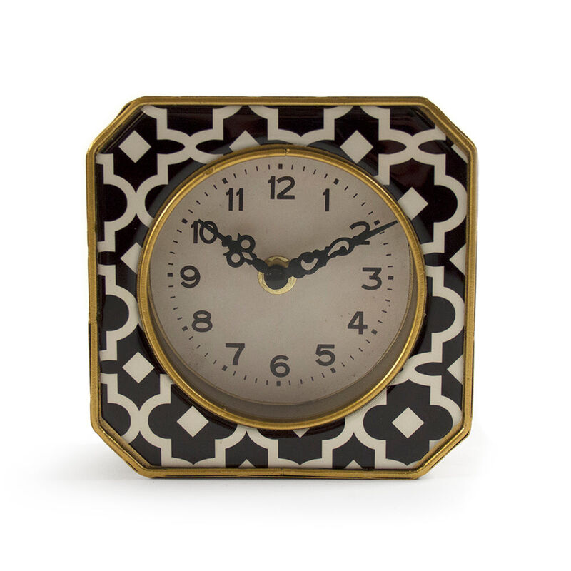 Black and White Pattern Clock