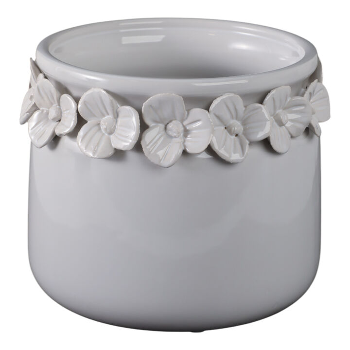 Floral Applique Planter