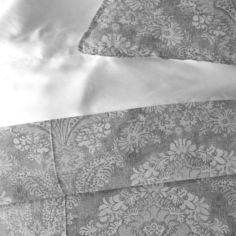 6ix Tailors Fine Linens Ophelia Gray Comforter Set