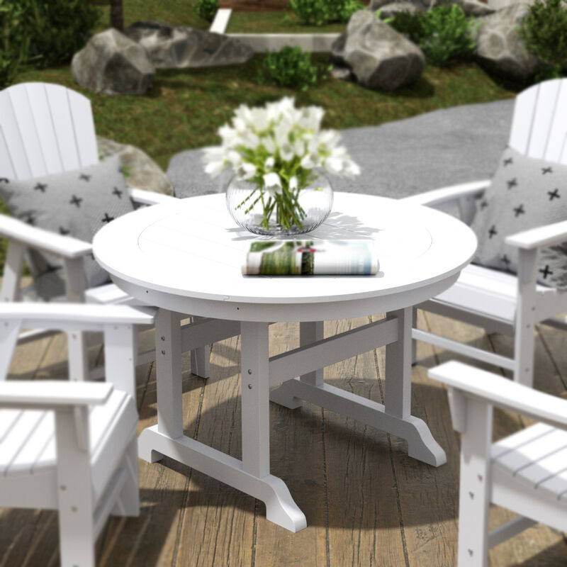 WestinTrends 47" Round Outdoor Patio Dining Table