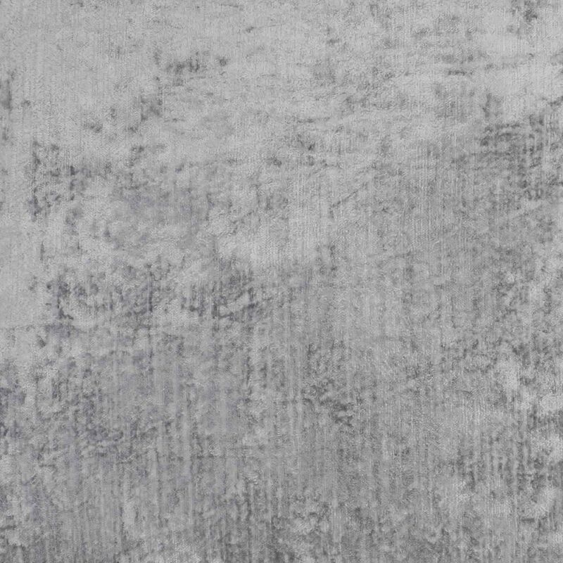 Square Fabric Throw Pillow with Solid Color and Flanged Edges, Gray - Benzara