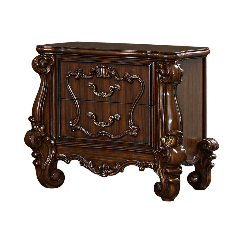 3pc King Bedroom Set, Brown, 2 Nightstands image number 5