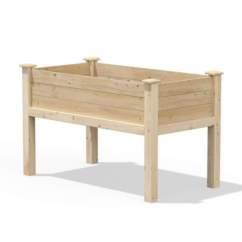 Elevated Victory Planter Box – Natural Cedar Raised Garden Bed