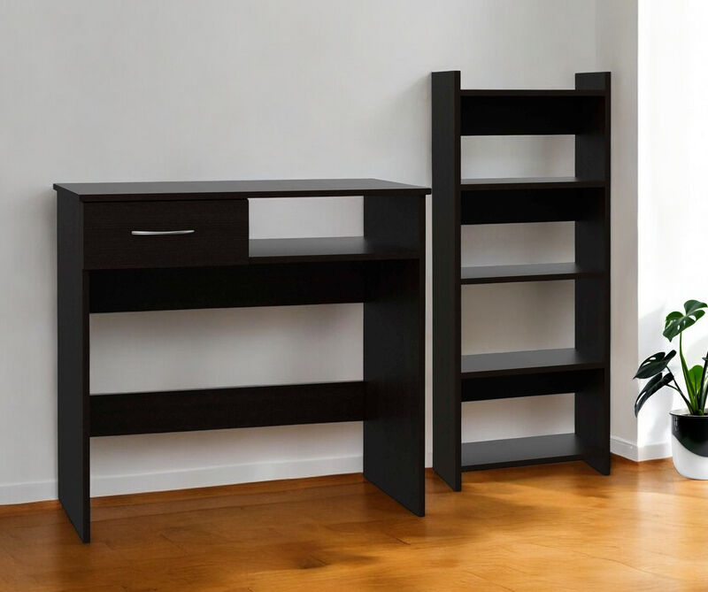 Computer Desk and Bookshelf Set for Home Office or Study Organization