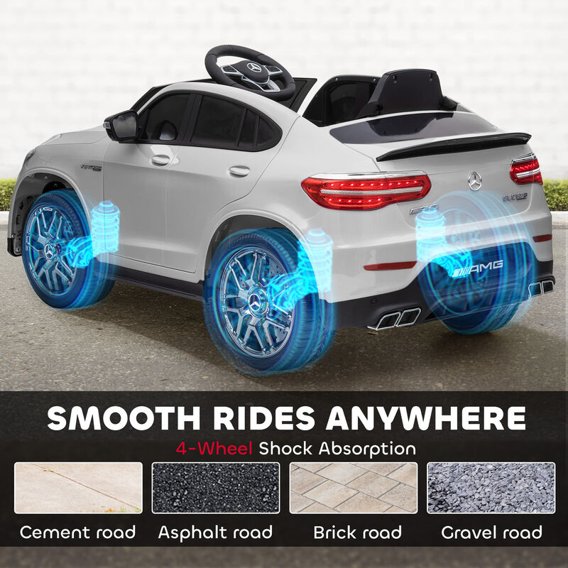 BreeBe 12V Toddler Ride On Car with Remote Control, Mercedes Benz AMG GLC63S Coupe, Electric Car with 2 Speed, MP3 Player, Light, Horn, Songs, Suspension image number 7