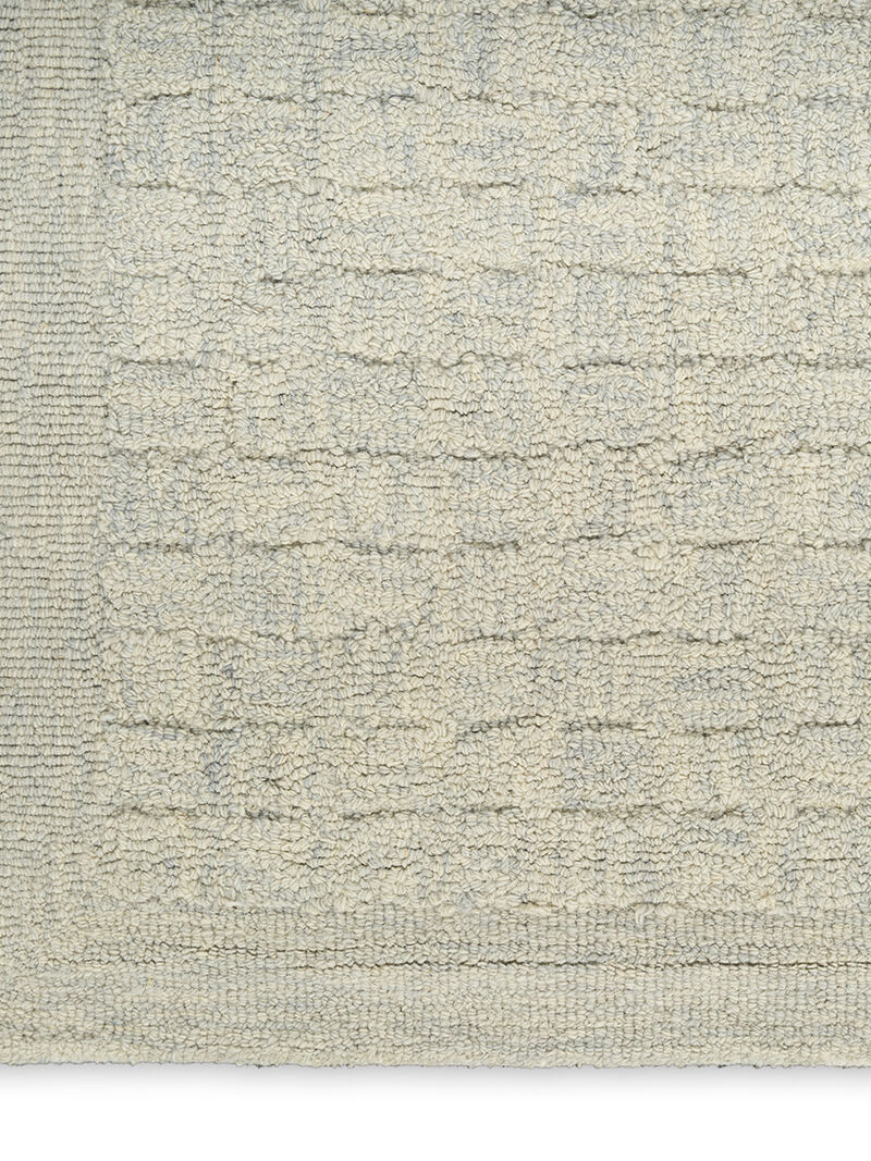 Pure Grids PGR01 Light Blue 2'3" x 7'6" Rug image number 2