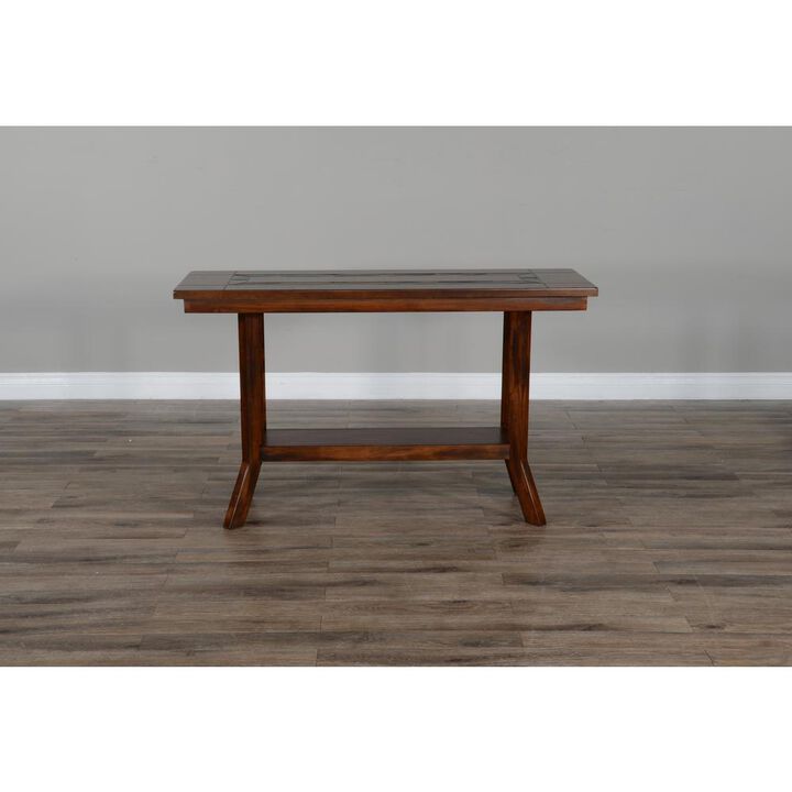 Sunny Designs Santa Fe 48.5 Traditional Wood Sofa Table in Dark Chocolate