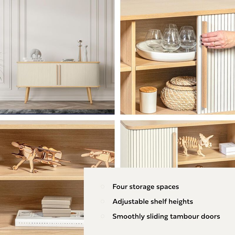 SLIDDO 53'' Sideboard with Doors and Shelves - Credenza.