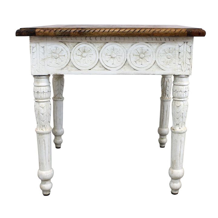 Alex Hamilton Bay Hand-Carved End Table