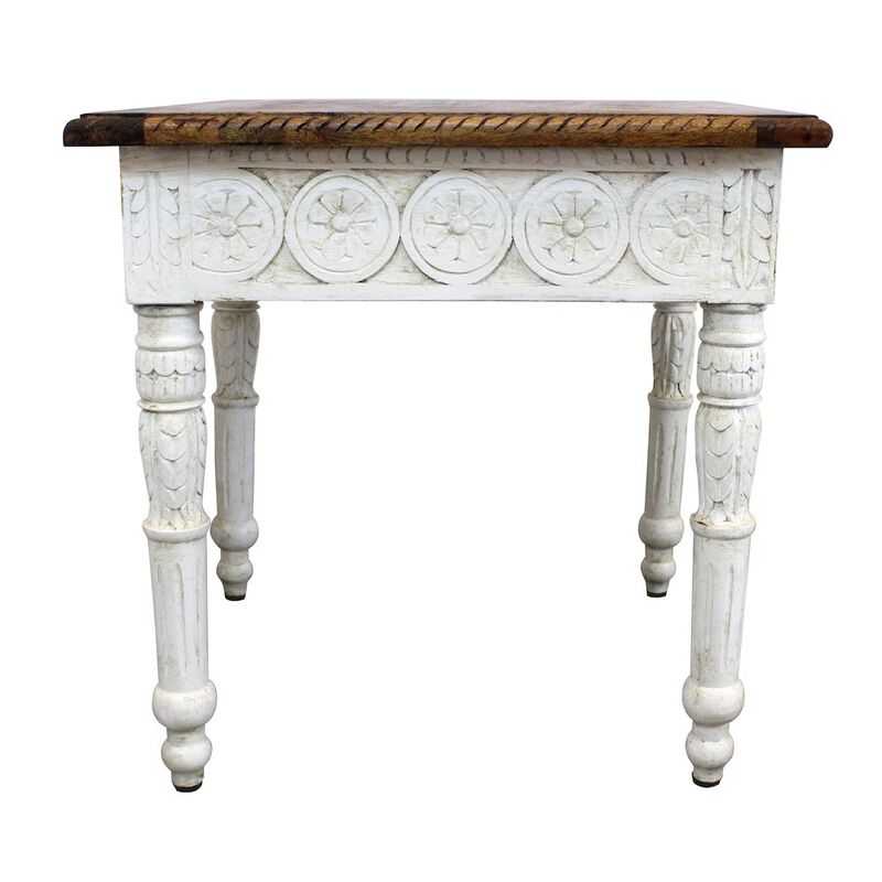 Alex Hamilton Bay Hand-Carved End Table