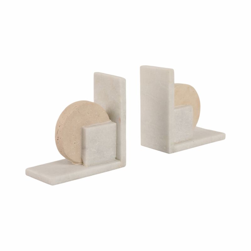 S/2 6" Geometric Bookends image number 2